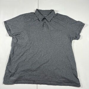 Outerknown Sojourn Polo Shirt Gray Pima Cotton Organic Soft Pocket Men’s XXL